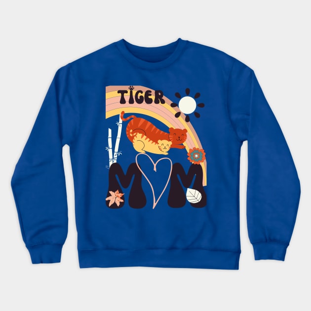 Tiger Mom | Hippie Bohemian Mama Crewneck Sweatshirt by Lune De Boheme